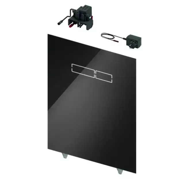 TECElux Верхняя панель с сенсорным блоком управления смыва, стекло: черное