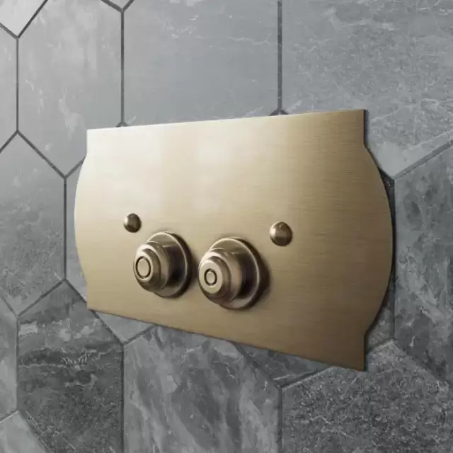 TW 300.2, клавиша смыва для бачков Geberit UP320, 33x2,5xh17, установка со смещением вправо 14мм, материал: латунь, цвет: бронза