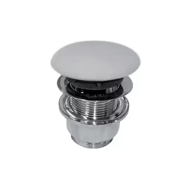 Globo Донный клапан для раковины, с переливом, click-clack, цвет: белый матовый