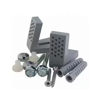 SIMAS Комплект горизонтальных крепежей для унитаза/биде с колпачками цвета хром и белый