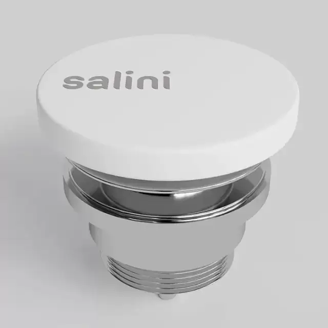 Salini D604 Донный клапан для раковины, фиксированный, S-Stone, цвет: белый матовый