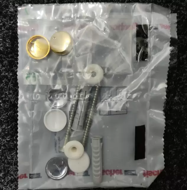 SIMAS Комплект вертикальных крепежей для унитаза/биде с заглушками цвета золото