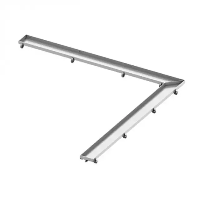 TECE Решетка угловая "plate" , 1200x1200 мм ,нержавеющая сталь, полированная