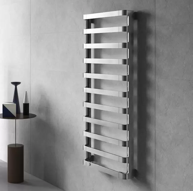 Irsap Step_E Полотенцесушитель электрический 50x125.5x10.7см,(11 плоских трубок), мощность:450 ватт цвет: хром  Дизайн Antonio Citterio