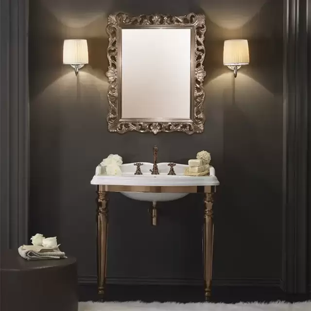 TW King структура металлическая91x56xh85см, с раковиной на 1 отв., материал: латунь, напольная, цвет: бронза