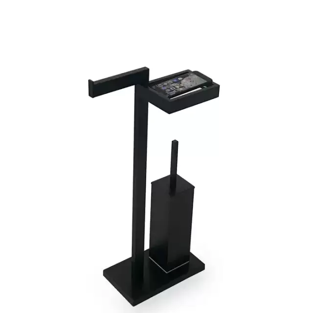 3SC SK 3.0 Стойка напольная, с держателем тб, полочкой и ёршиком, цвет: чёрный матовый