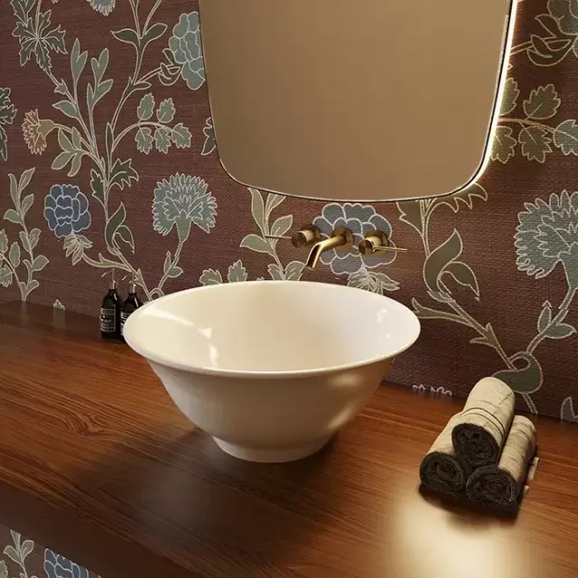 TW collection Раковина &Oslash;46см., накладная, без перелива, цвет: белый глянцевый